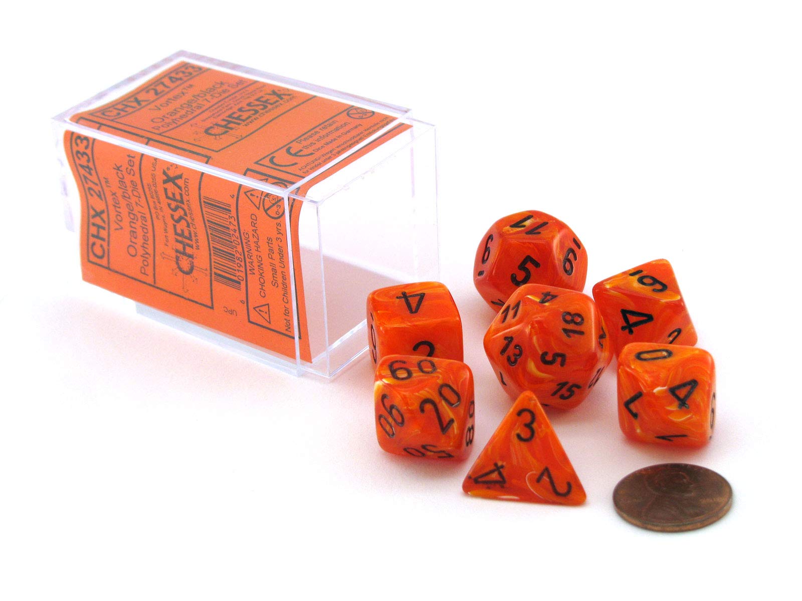 Amazon.com: Chessex Dice: Polyhedral 7-Die Vortex Dice Set